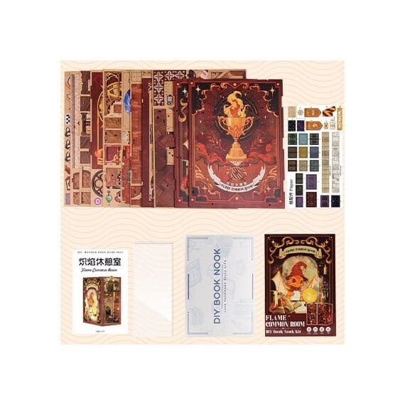 Book Nook Flame Common Room 23 x 11 cm