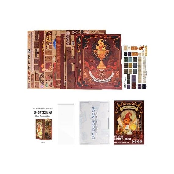 Book Nook Flame Common Room 23 x 11 cm