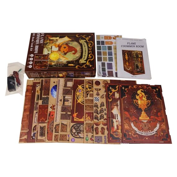 Book Nook Flame Common Room 23 x 11 cm