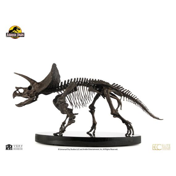 Jurassic World ECC Elite Creature Line Statue 1/12 Triceratops Fossil Skeleton Bronze 33 cm