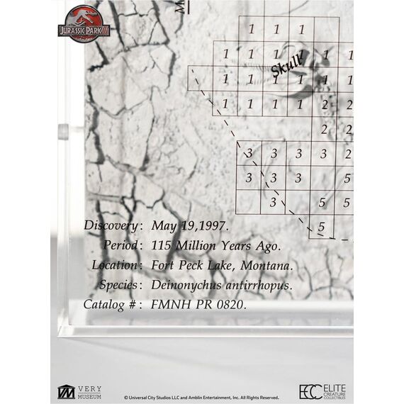 Jurassic Park III Excavation Map Velociraptor 27 cm