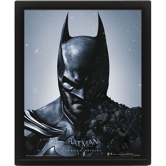Batman Arkham Origins Framed 3D Effect Poster Pack Batman vs. Joker 26 x 20 cm (3)