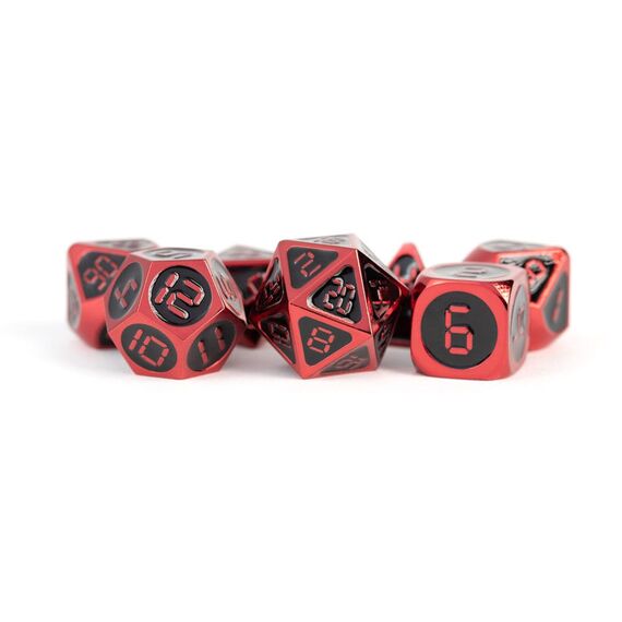 FanRoll  Dice Set Red with Black Enamel (7)