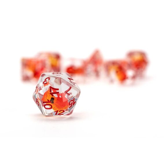 Dragon Storm Inclusion Dice Set Red Dragon (7)