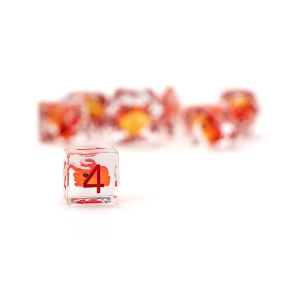 Dragon Storm Inclusion Dice Set Red Dragon (7)