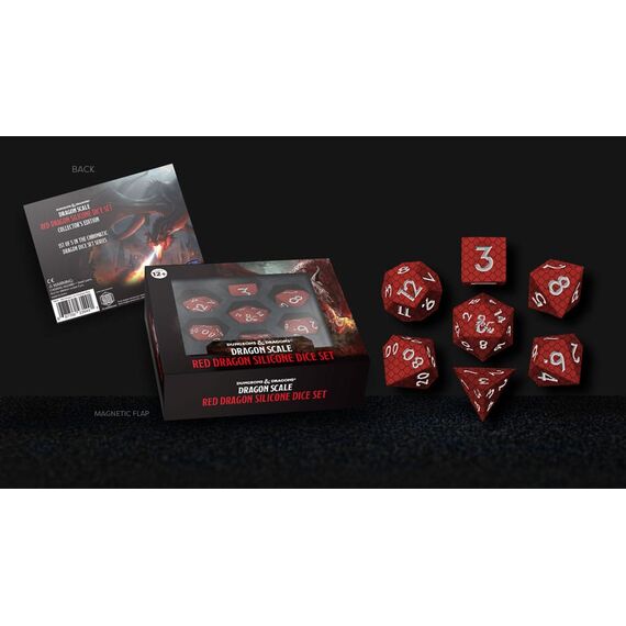 Dungeons & Dragons Premium Silicon Dice Set Dragon Scale Red (7)