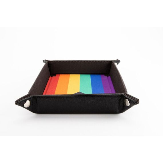 FanRoll Folding Dice Tray Pride Rainbow Flag