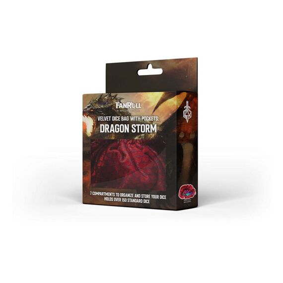 Dragon Storm Dice bag with compartments Red Dragon Scales
