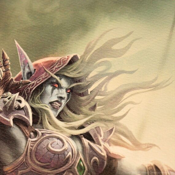 World of Warcraft Art Print Sylvanas vs Anduin Wrynn Limited Edition 42 x 30 cm