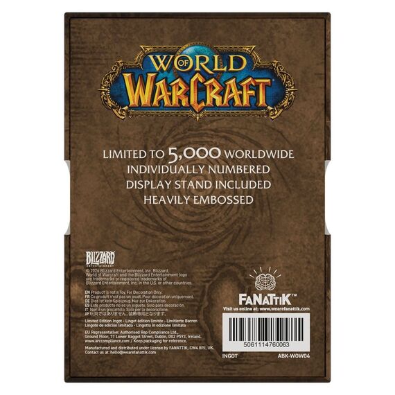 World of Warcraft Ingot Cover Limited Edition