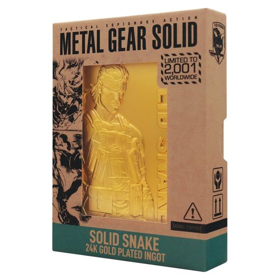 Metal Gear Solid 2 Ingot Snake 24k Gold Plated Limited Edition