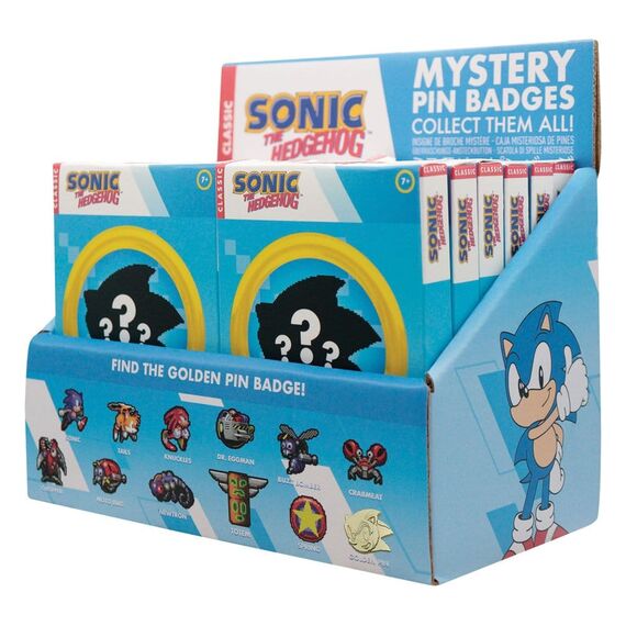 Sonic The Hedgehog Mystery Pin Badges Blind Box Display (12)