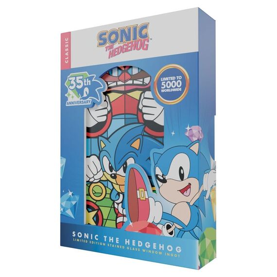 Sonic The Hedgehog Ingot Stained Glass Window Style 60 cm