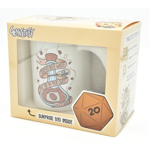 Glassstaff Gift Set Mug & Dice D20 Coffee Potion