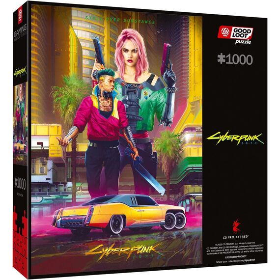 Cyberpunk 2077 Puzzle Kitsch Style (1000 pieces)
