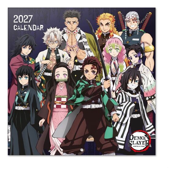 Demon Slayer 2027 Wall Calendar 30 x 30 cm