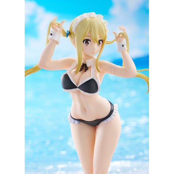Fairy Tail 100 Years Quest Beach Queens Pop Up Parade PVC Statue Lucy Heartfilia: Virgo Form Swimsuit Ver. L Size 23 cm
