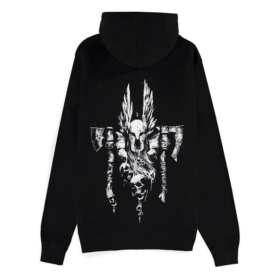 Diablo IV Zipper Hoodie Sweater Barbarian Sigil Size M