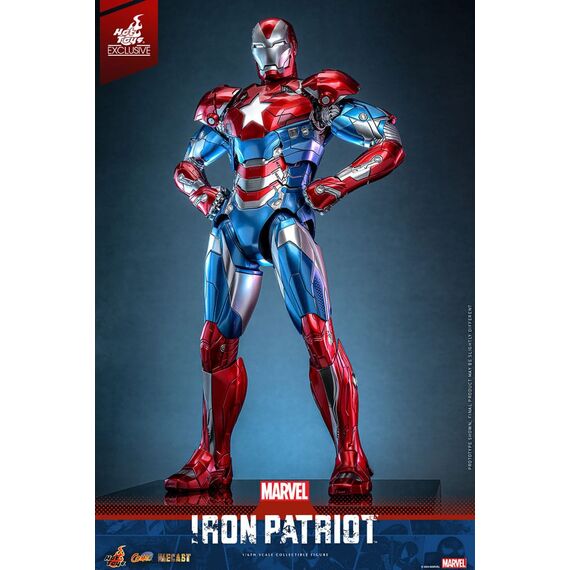 Marvel Comic Diecast Masterpiece Action Figure 1/6 Iron Patriot Hot Toys Exclusive 32 cm