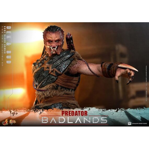 Predator: Badlands Movie Masterpiece Action Figures 2-Pack 1/6 Dek (Bone Bison Armor) and Bud 31 cm