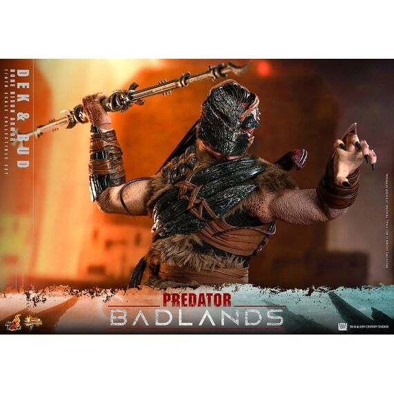 Predator: Badlands Movie Masterpiece Action Figures 2-Pack 1/6 Dek (Bone Bison Armor) and Bud 31 cm