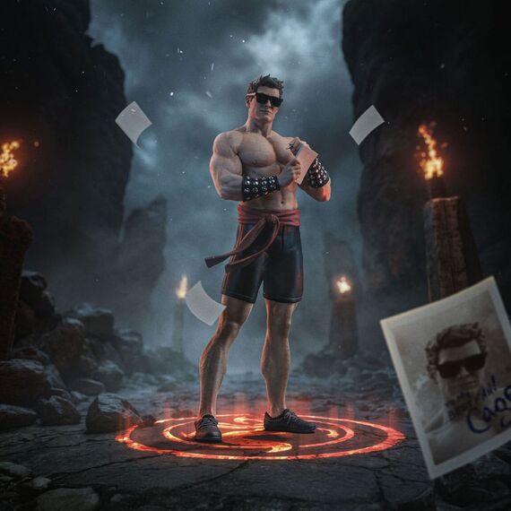 Mortal Kombat Art Scale Statue 1/10 Johnny Cage 24 cm
