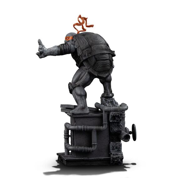 Teenage Mutant Ninja Turtles Art Scale Statue 1/10 Michelangelo Black and White Variant 26 cm Techbox exclusive