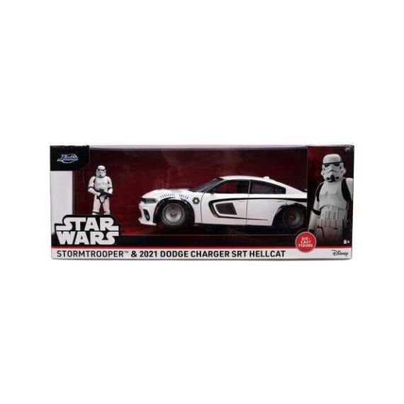 Star Wars Diecast Model 1:24 Stormtrooper Dodge Charger SRT Hellcat
