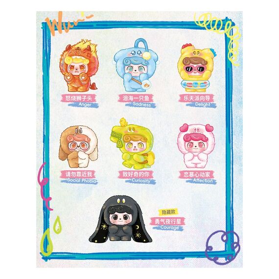 QKid: Emotional Hairy Monsters Series Blind Box figure 12 - 14 cm Display (6)