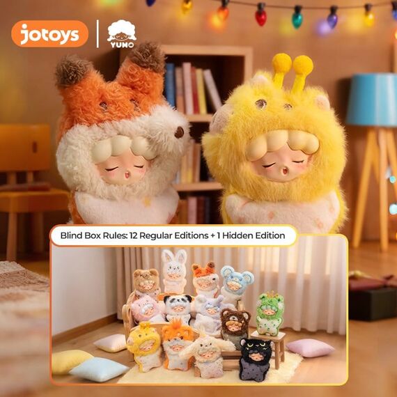 Yumo Angry animals Plush Mini Figures Blind Box 9 cm Display (12)