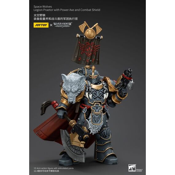 Warhammer The Horus Heresy Action Figure 1/18 Space Wolves Legion Praetor with Power Axe and Combat Shield 12 cm