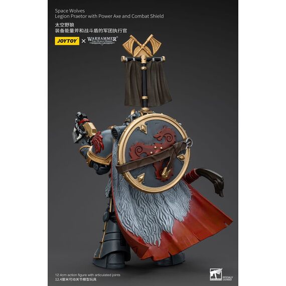 Warhammer The Horus Heresy Action Figure 1/18 Space Wolves Legion Praetor with Power Axe and Combat Shield 12 cm