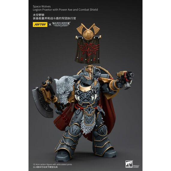 Warhammer The Horus Heresy Action Figure 1/18 Space Wolves Legion Praetor with Power Axe and Combat Shield 12 cm