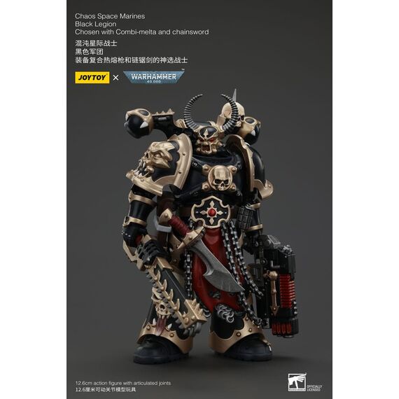 Warhammer 40k Actionfigur Chaos Space Marines Black Legion Chosen with Combi-melta and chainsword 20 cm