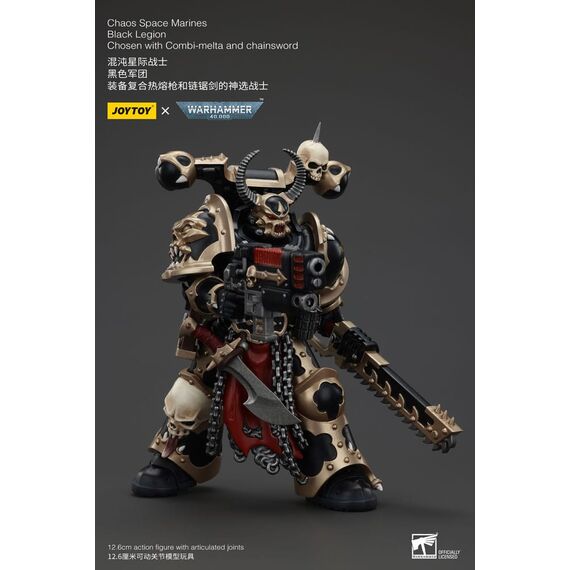 Warhammer 40k Actionfigur Chaos Space Marines Black Legion Chosen with Combi-melta and chainsword 20 cm