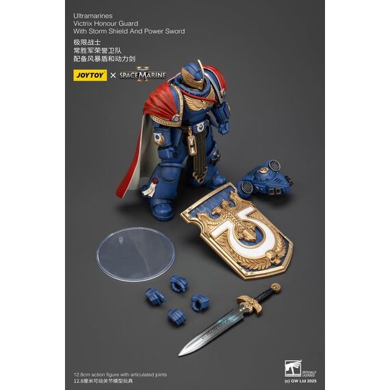 Warhammer 40k Action Figure Ultramarines Victrix Honour Guardwith Storm Shield And Power Sword 20 cm