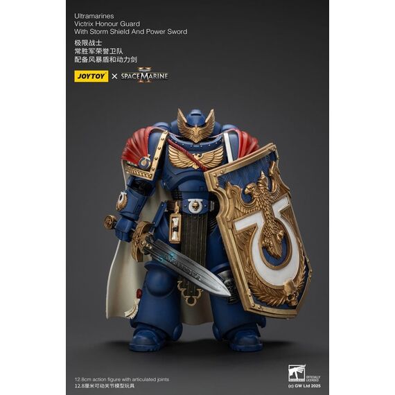Warhammer 40k Action Figure Ultramarines Victrix Honour Guardwith Storm Shield And Power Sword 20 cm