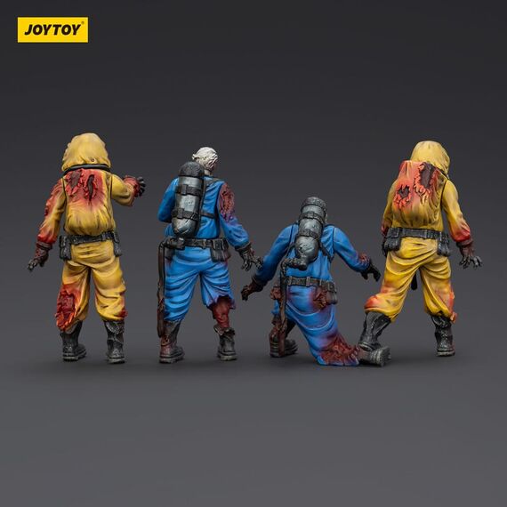 Zombie Dark Source Action Figures 4-Pack Biochemical Lab Team 8 cm