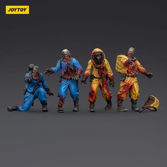 Zombie Dark Source Action Figures 4-Pack Biochemical Lab Team 8 cm