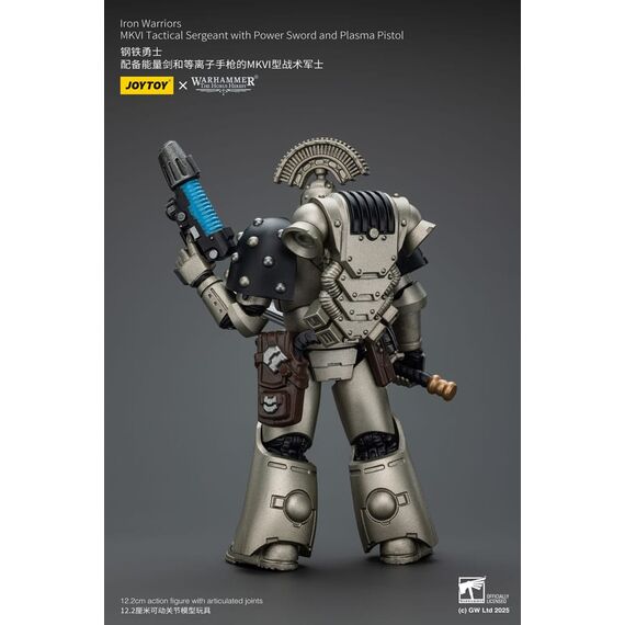 Warhammer The Horus Heresy Action Figure 1/18 lron Warriors MKVI Tactical Sergeant with Power Sword and Plasma Pistol 12 cm