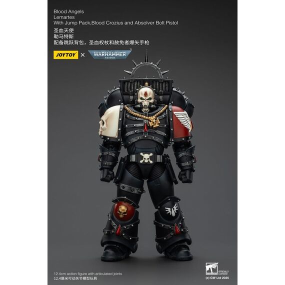 Warhammer 40,000: Combat Patrol Blood Angels Action Figure Lemartes With Jump Pack Blood Crozius and Absolver Bolt Pistol 12 cm