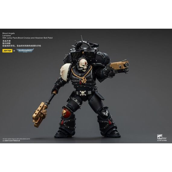 Warhammer 40,000: Combat Patrol Blood Angels Action Figure Lemartes With Jump Pack Blood Crozius and Absolver Bolt Pistol 12 cm
