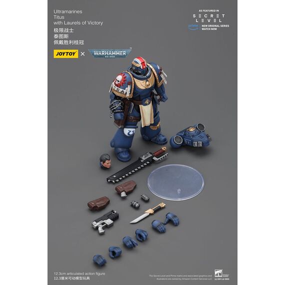 Warhammer 40,000 Action Figure Ultramarines Titus with Laurels of Victory 13 cm