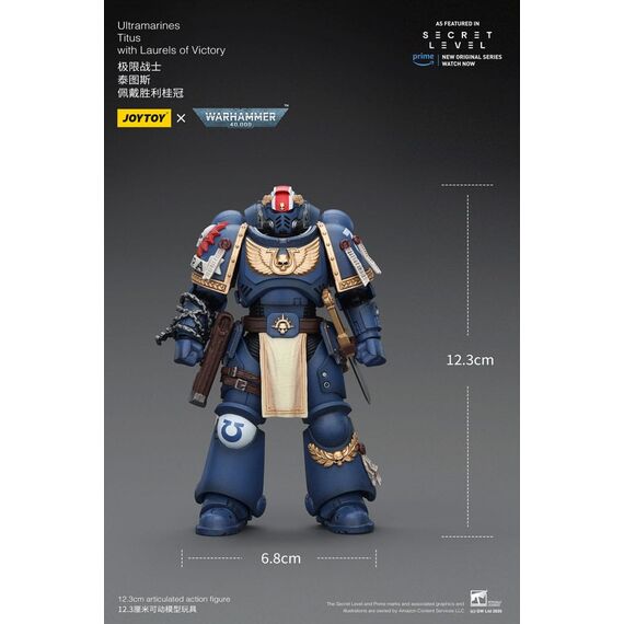 Warhammer 40,000 Action Figure Ultramarines Titus with Laurels of Victory 13 cm