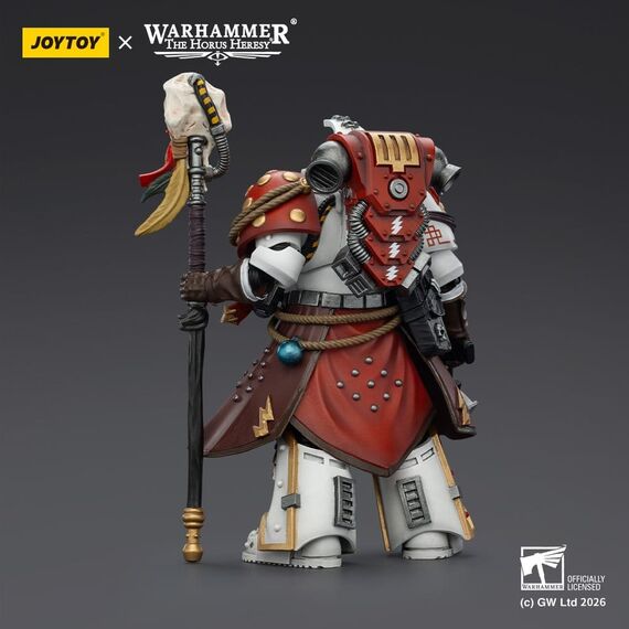 Warhammer 40,000 Action Figure White Scars Stormseer Consulwith Force Staff and Bolt Pistol 12 cm