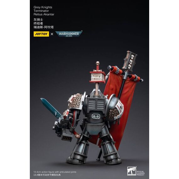 Warhammer 40k Action Figure 1/18 Grey Knights Terminator Retius Akantar 13 cm