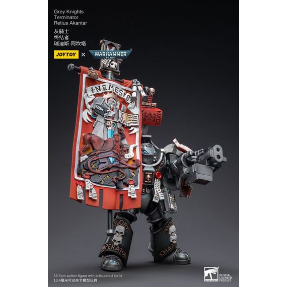 Warhammer 40k Action Figure 1/18 Grey Knights Terminator Retius Akantar 13 cm