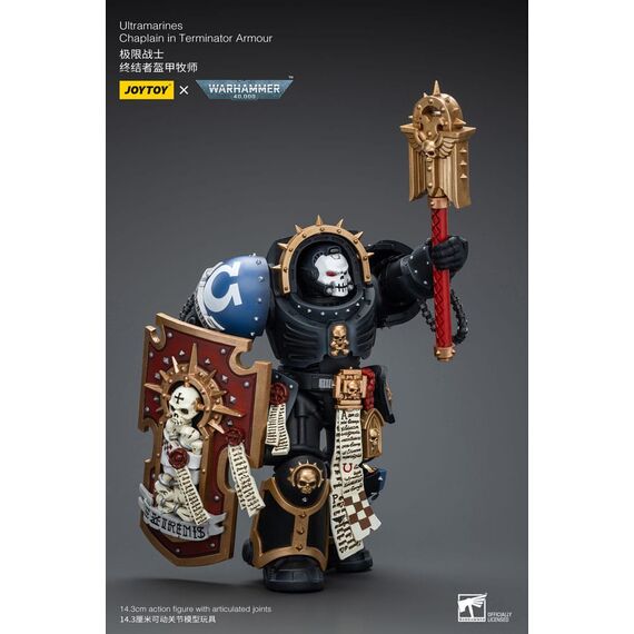 Warhammer 40k Action Figure 1/18 Ultramarines Chaplain in Terminator Armour 12 cm