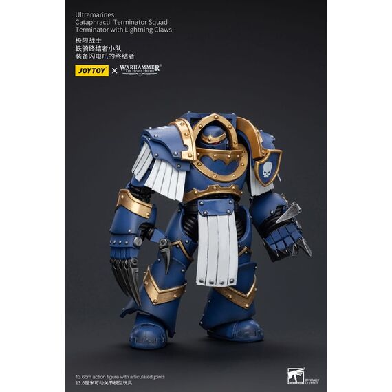 Warhammer The Horus Heresy Action Figure 1/18 Ultramarines Cataphractii Terminator Squad Terminator with Lightning Claws 14 cm