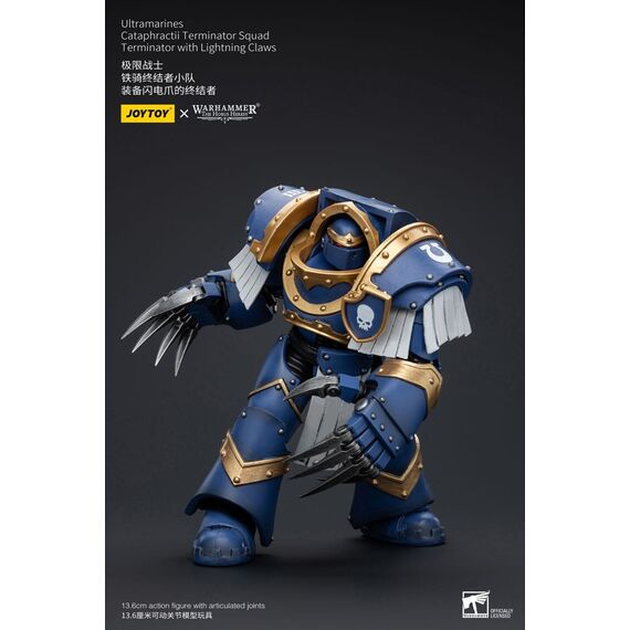 Warhammer The Horus Heresy Action Figure 1/18 Ultramarines Cataphractii Terminator Squad Terminator with Lightning Claws 14 cm